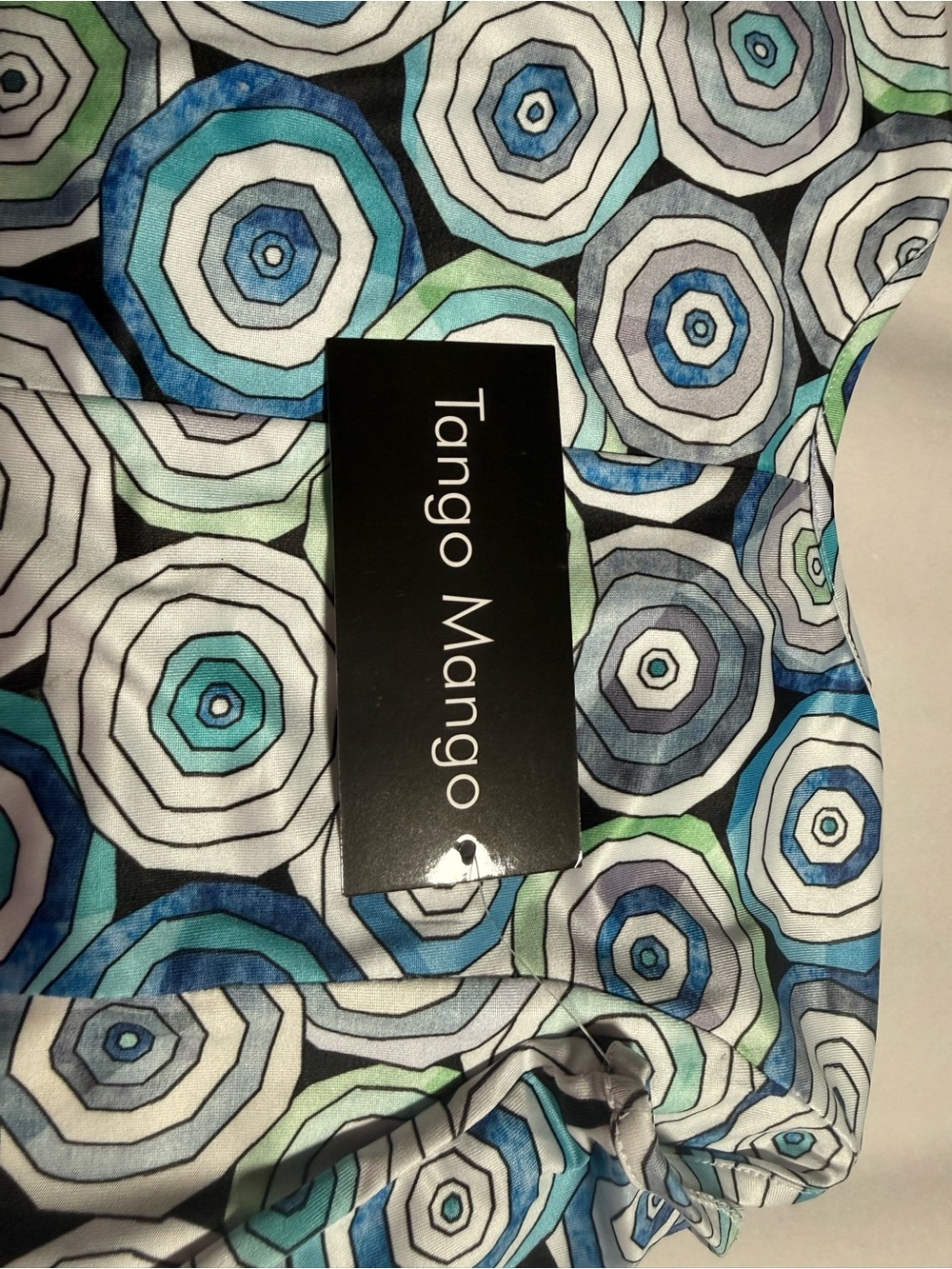 Tango Mango Sleeveless Circle Print Bubble Dress Size Medium NWT Resort Cruise - Picture 7 of 11